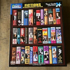 White Mountain 1000 PC Puzzle Excellent preowned “Fictions”